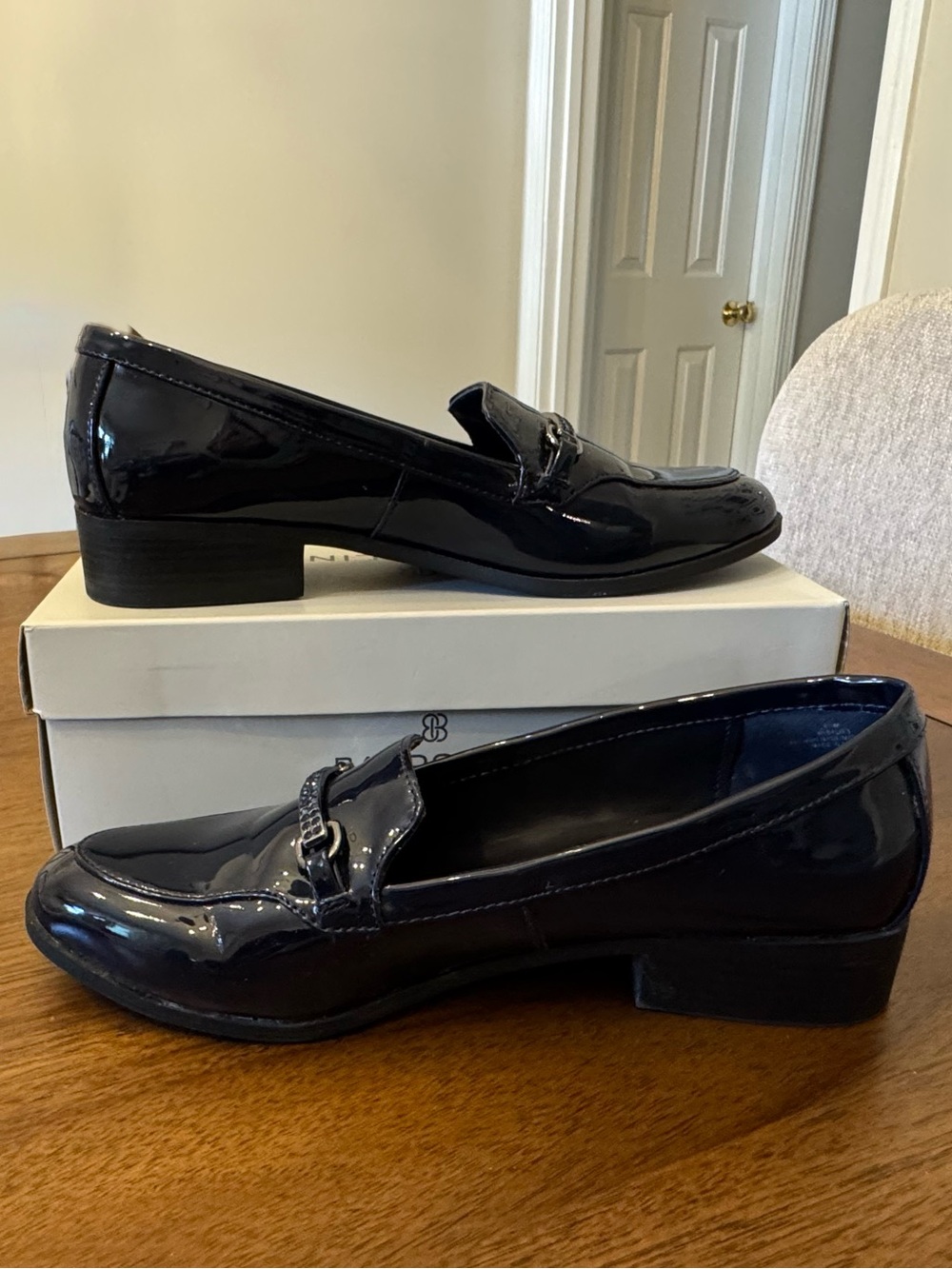 Classic Patent Leather Loafers - Blue
